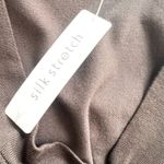 August Silk  Large Womens Ruched Silk Blend Sleeveless Top Black Stretch Career Photo 3