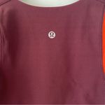 Lululemon Kick Serve Sweat Tank Top Bra Padded Bordeaux Drama Size 6 Orange Photo 4
