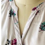 Lucky Brand Lavender Floral Split VNeck Lilac Sleeveless Blouse ~ Women's LARGE Photo 4