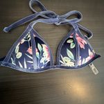 Victoria's Secret NWOT  Bikini Top‎ Velvet Floral Triangle Tropical Swim Small Photo 1