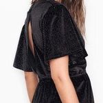 Victoria's Secret Victoria Secret Glitter embellished Romper velvet black lightweight lingerie XS Photo 1