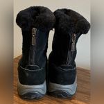 Khombu  Black Suede and Knit Faux Fur Winter Boots, Size 7 Photo 3