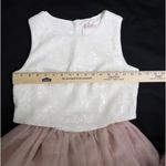 Vintage princess dress organza pink fit and flare with white sequin top Size XXS Photo 10