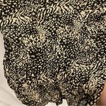 Classiques Entier Y2K silk  floral ruffle collar blouse flowy vneck black tan Photo 6