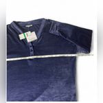 Roudelain Long Sleeve Ribbed Velour Pajama Top Peacoat Size L Soft Cozy Blue Size L Photo 5