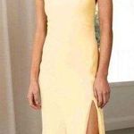 Misha Dawn Italian Straw Yellow Dress US 2 Photo 0