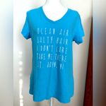 Blue Short Sleeve Shirt Top Tee St John Virgin Islands Size Medium Photo 1