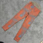 Zyia  Active Orange Blue Weave Light 7/8 Leggings High Waisted Workout Size M Photo 3