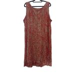 Perceptions  24W Orange Gold Jacquard Lace Sleeveless Shift Dress Cocktail Party Photo 1
