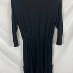 Loveappella  Long Sleeve V Neck Black Dress Size Medium Photo 3