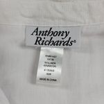 Anthony Richards Shirt Dress Womens 16W White Linen‎ Blend Pleated Midi Collared Size 16 Photo 1