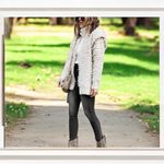 EXPRESS  Fluffy Chunky Fringe Cardigan Cream Size M Sleeve Detail Photo 1