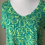 Soft Surroundings  Santiago Gaia Tropical Green Pullover Short Sleeve Midi Dress Photo 3