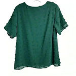 Blooming Jelly Women's Green Short Sleeve Blouse Size M Casual Top Photo 6