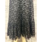 American Vintage handmade black scalloped lace long formal dress size small Photo 6