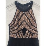 Adelyn Rae Lace-Detail High Neck Jumpsuit Black Beige Size Small New With Tags Photo 8