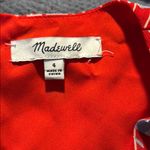 Madewell ‎ Daisy Society Button Wrap Dress Size 4 Red Floral Photo 2