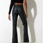 Motel Rocks  Zolen Flare Split Hem Faux Leather Pants Photo 1