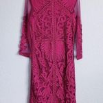 JS Collections Soutache Embroidered Midi Dress in Berry Photo 0