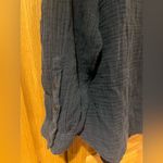 We The Free Nightdreams Slouchy Gauze Wrap Top Shirt in Washed Black Size Small Photo 9