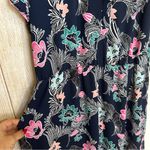 Banana Republic  Blue Pink Floral Midi Flowy Dress Size 12 Photo 6
