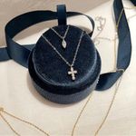 Layered Cross Necklace Silver Photo 6