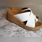 b.o.c. White Cork Wedge Sandals 8M Size 8 Photo 3