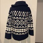 J.Crew NEW Relaxed Half Zip Merino Wool Alpaca Blend Sweater Geometric Knit XS\S Photo 4