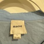 Maeve  Light Blue Puff Sleeve Blouse Photo 2
