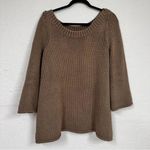 Soft Surroundings  Brown Chunky Knit Oversized Sweater Womens L Lagenlook Fall Photo 0
