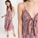 Veronica Beard Paisley Midi Abilene Summer Dress Flowy Watermelon Blue S NWT Photo 1