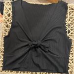 SheIn Curve Tie Front Crop Top Photo 0