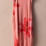 SheIn NWOT Pink Tropical Floral Bodycon Midi/Maxi Dress Size S Photo 1