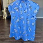 Melloday Ruffle Sleeve Cornflower Blue Flowy Blouse in Women's Large Photo 1