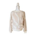 New Aldo Martins Beige and White Patterned Knit Sweater, Size Large Photo 1