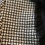 White House | Black Market WHBM Women's Black White Textured Tweed Fringe‎ Blazer Jacket Size 10 Photo 7