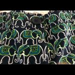 Crown & Ivy Elephant Print Navy Green Shorts 8 NEW Novelty Preppy University Photo 2
