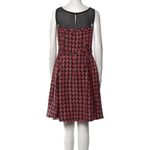 Kate Spade  New York Dress Size 6 Pink Midi Fit Flare Sheer Panel Tweed Chic Photo 3