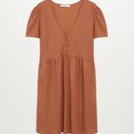 Mango NWT MNG SHORT FLOWY DRESS BUTTON DETAIL Photo 8