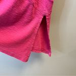 J.Jill  Top Hot Pink Pima Cotton Dipped-Hem Tunic Short Sleeve Sz S EUC Scoop Nk Photo 2