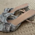 Silver bow heels Size 10 Photo 0