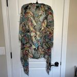 Accents by Lavello Women's Convertible Paisley Chiffon Vest, Kimono One Size Blue Size undefined Photo 2