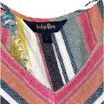 Indigo Rein Size L Lenin Blend Raw Hem Open Back Tank Top Photo 4