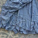 American Eagle Striped Ruffle Wrap Romper Blue White Medium Photo 1