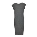 Boohoo  Womens Sz 4 Gray Short Sleeve Fitted Bodycon Knit Midi Dress Stretch Photo 5