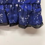 Three Floor  Navy Blue Afterglow Cosmic Star Mini Cocktail Dress Size 6 Small Photo 6