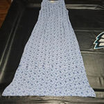 April Cornell Trading Womens Blue Floral Sleeveless Maxi Dress Small Photo 0