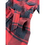 Gap Buffalo Plaid Waist Tie Wool Blend Mid Length Trench Coat Small Cabincore Red Photo 8