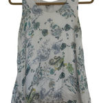 Via Signoria Silk Lace Floral Sleeveless Top Size Small Italy Fairy Whimsical White Photo 0