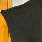 Coach Black logo Sig Knit Poncho Turtleneck Wool blend sweater M/L Photo 3